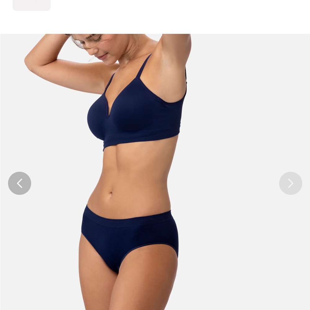 Wireless Navy Blue Everyday Bra - Smooth Support - Picture 2 of 12